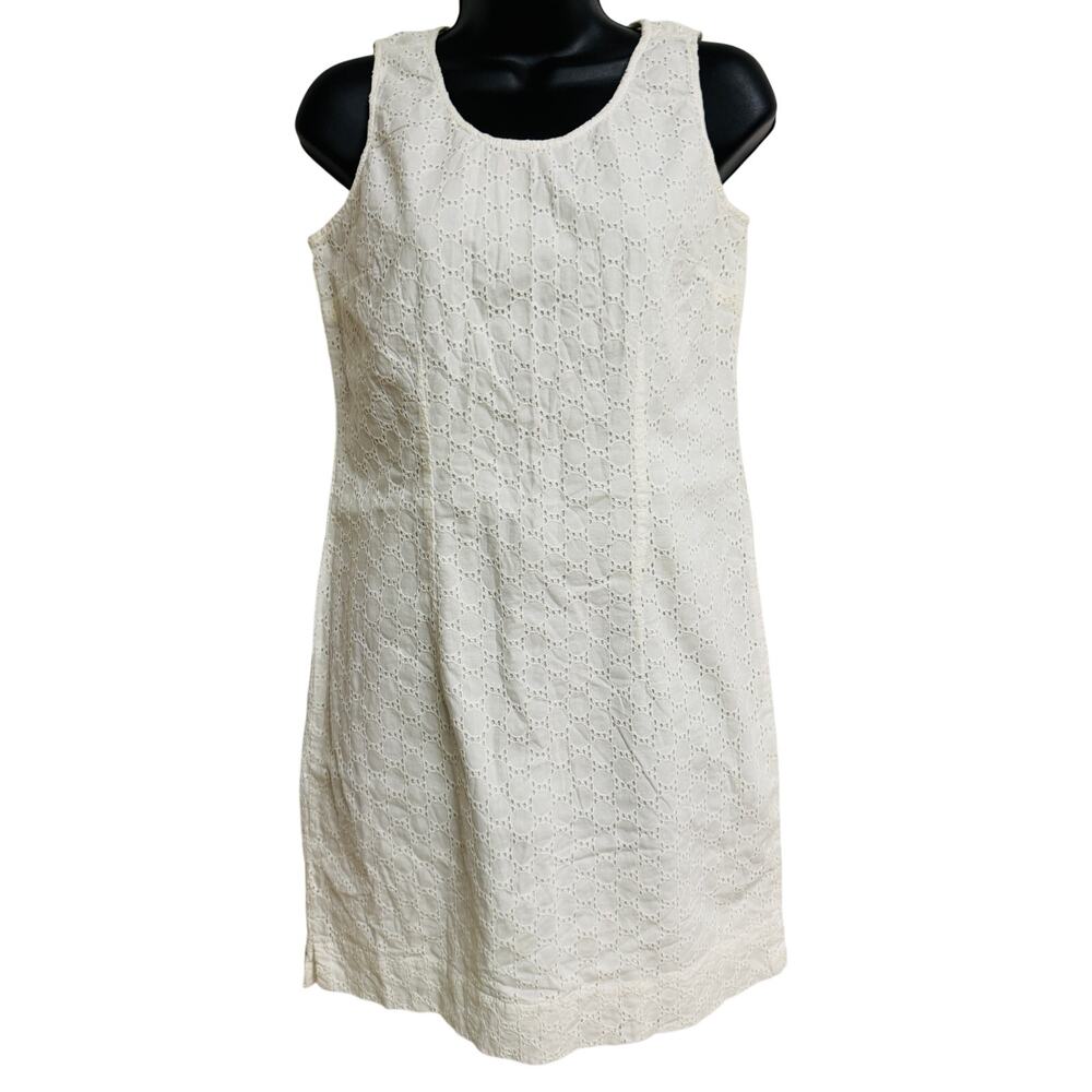 IZOD Women Sheath Lined White Size 2 Sleeveless Scoop Back Zipper New